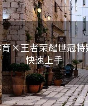 6686体育×王者荣耀世冠特别策划：快速上手